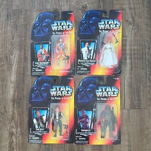 New In Package Set Of 4 Star Wars The Power of the Force Action Figures